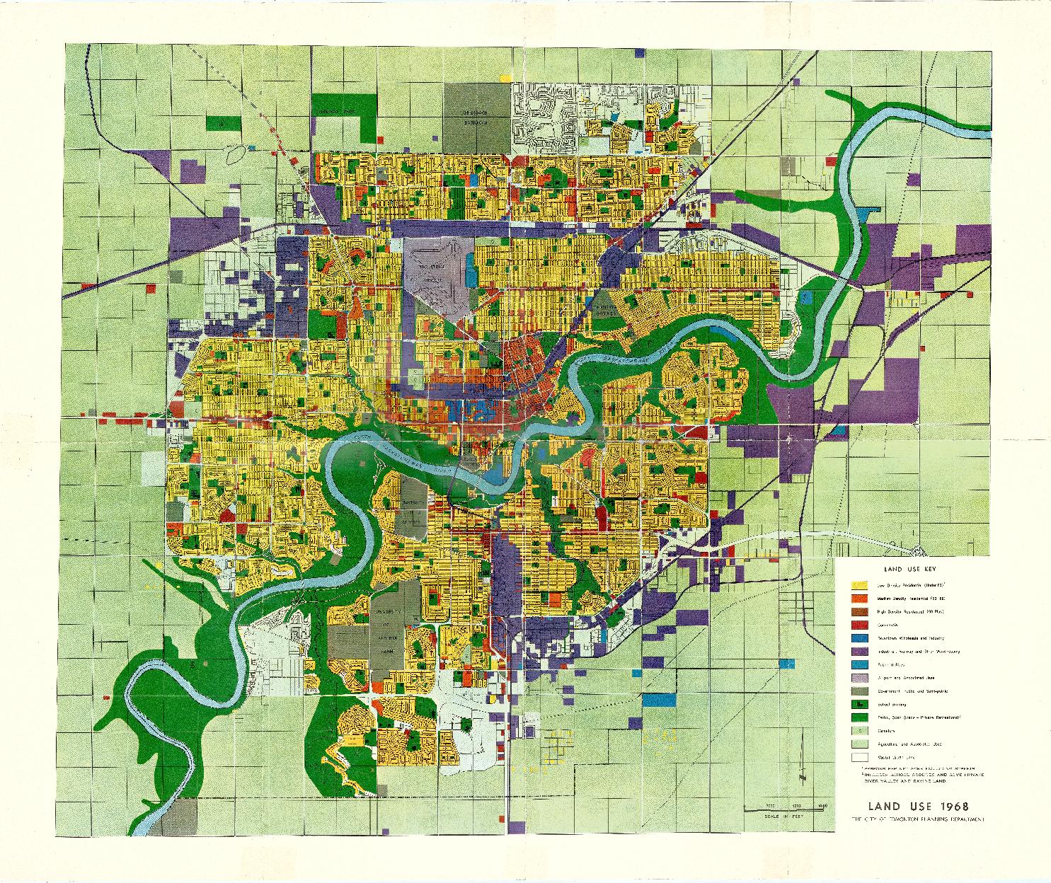 Edmonton Zoning Map, 1968